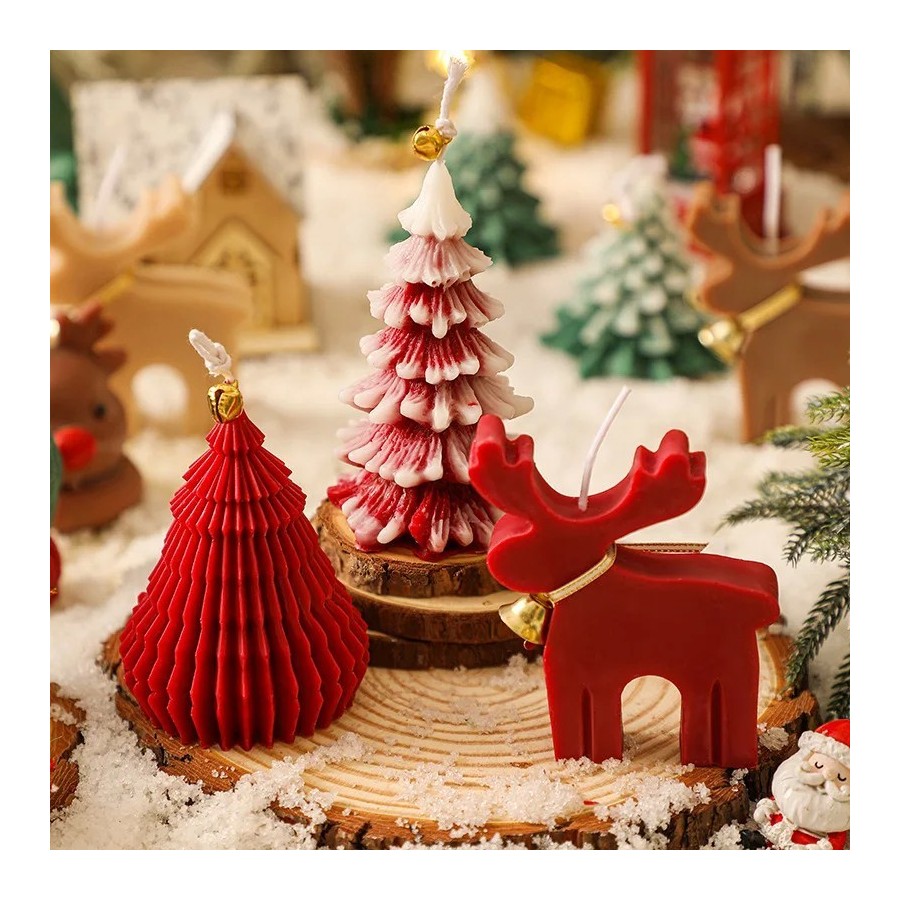 Velas de aromaterapia de Navidad, adorno de vela de ciervo, fragancia 