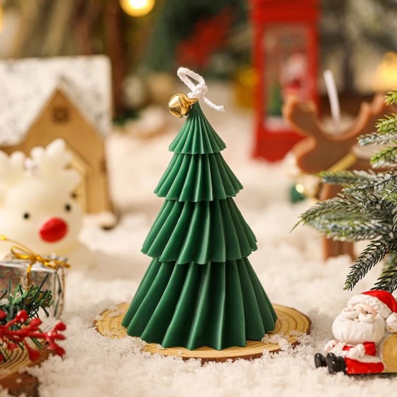 Vela de aromaterapia creativa para árbol de Navidad, vela perfumada de
