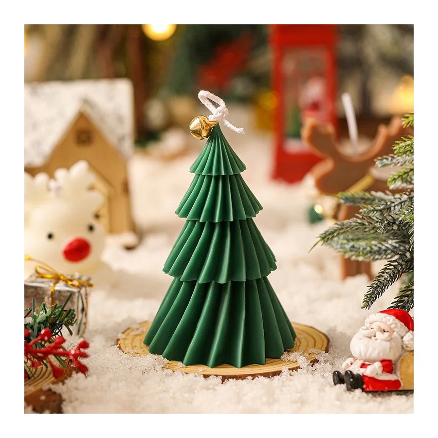 Vela de aromaterapia creativa para árbol de Navidad, vela perfumada de