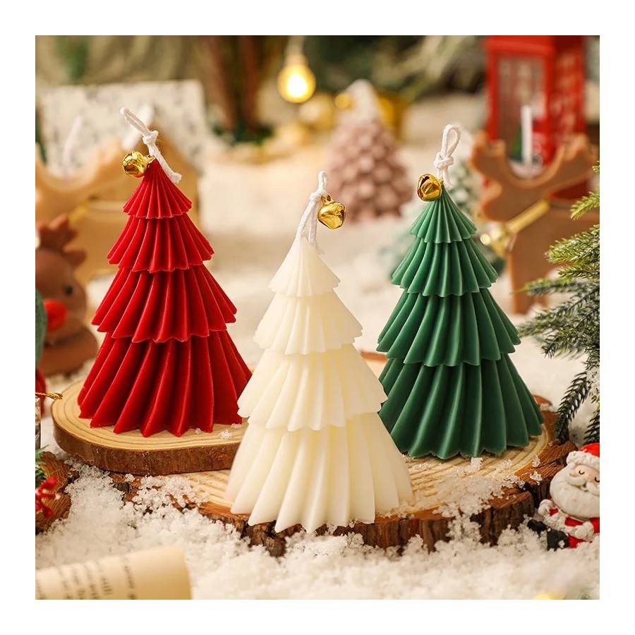 Vela de aromaterapia creativa para árbol de Navidad, vela perfumada de