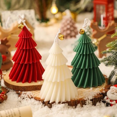Vela de aromaterapia creativa para árbol de Navidad, vela perfumada de cera de soja, regalos de fiesta de año nuevo, decoración 