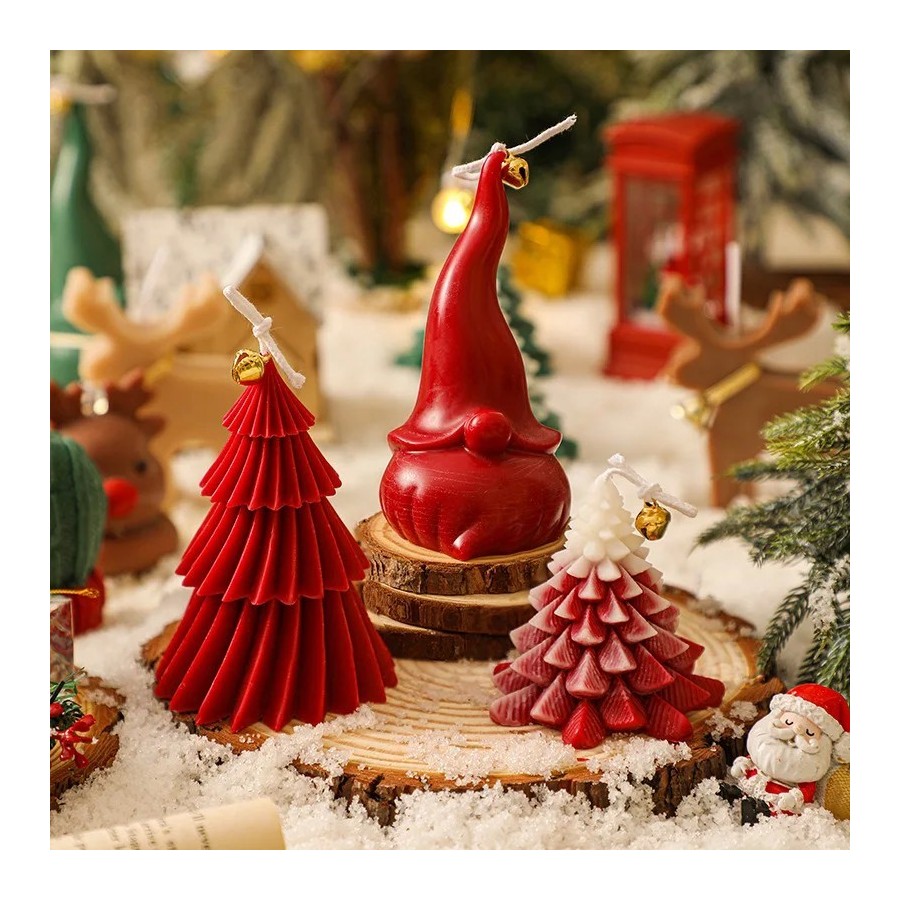 Vela de aromaterapia creativa para árbol de Navidad, vela perfumada de