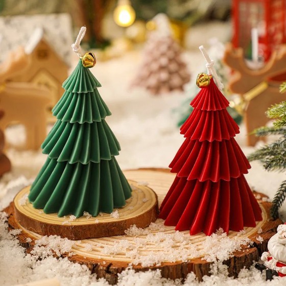 Vela de aromaterapia creativa para árbol de Navidad, vela perfumada de