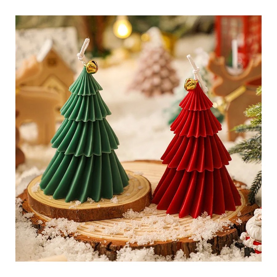Vela de aromaterapia creativa para árbol de Navidad, vela perfumada de