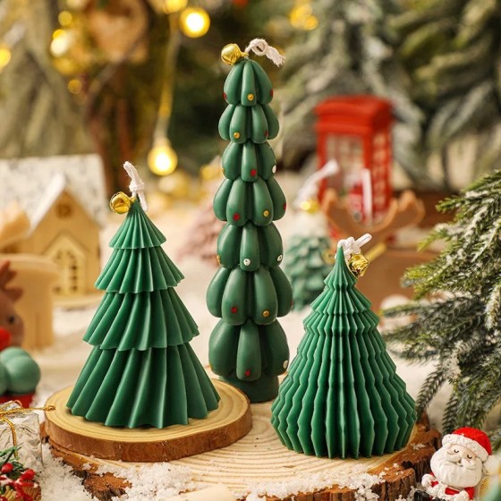Vela de aromaterapia creativa para árbol de Navidad, vela perfumada de