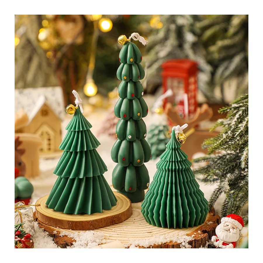 Vela de aromaterapia creativa para árbol de Navidad, vela perfumada de