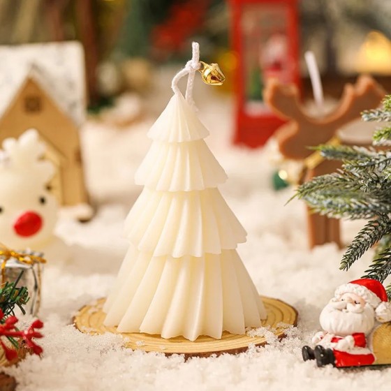 Vela de aromaterapia creativa para árbol de Navidad, vela perfumada de