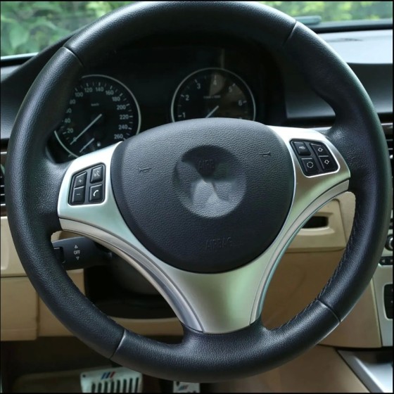 Cheya-mabellecedor de marco decorativo para botón de volante de coche,