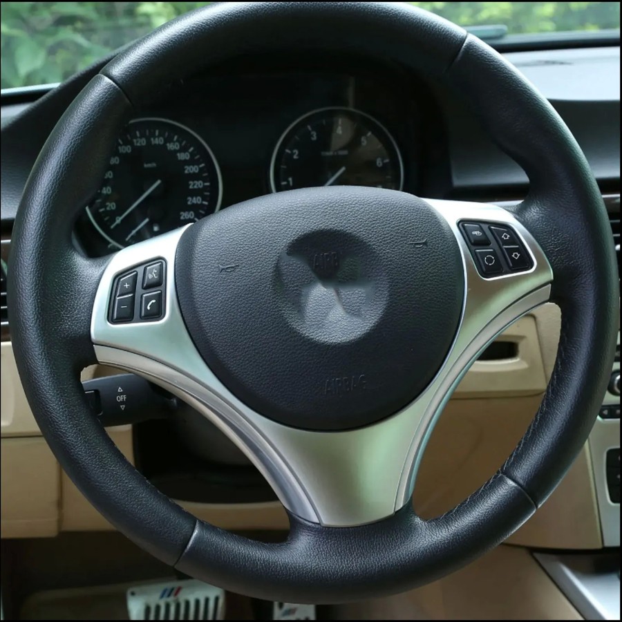Cheya-mabellecedor de marco decorativo para botón de volante de coche,