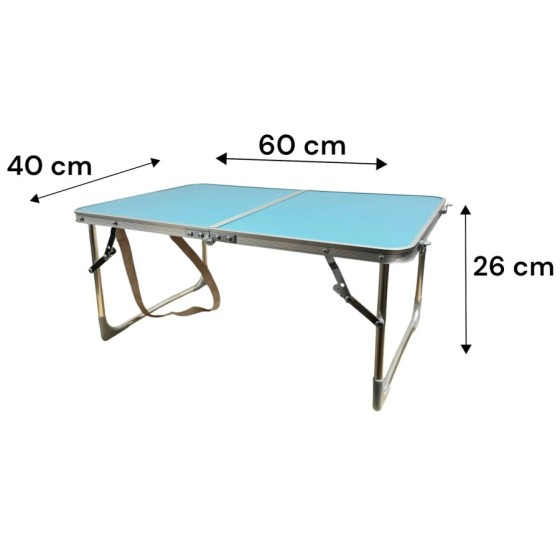 Mesa Plegable Gerimport de Camping y Playa 60x40x26 con asa