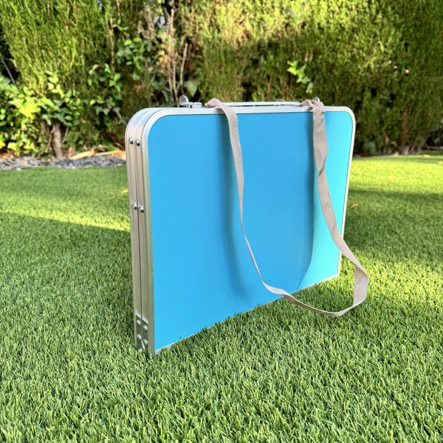 Mesa Plegable Gerimport de Camping y Playa 60x40x26 con asa