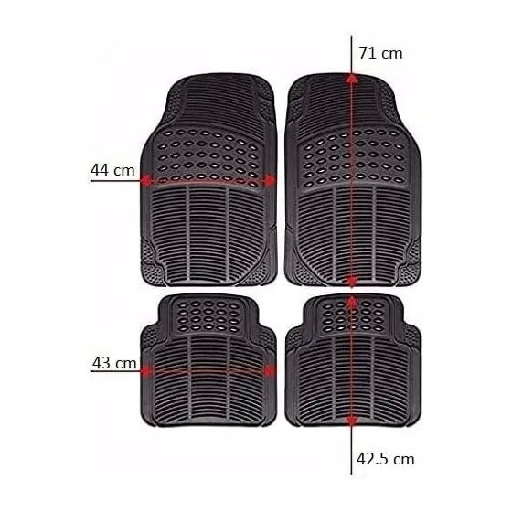GREATOOL Set de 4 Alfombrillas de Coche, Universales para Coche, Alfom