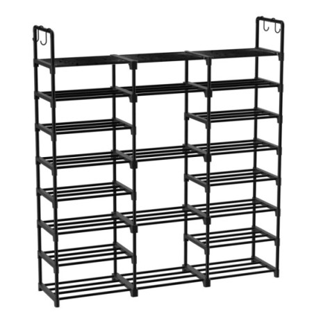 T-LoVendo Zapatero de 8 Niveles, 46-50 Pares de Zapatos Grandes, Botas, Organizador de Almacenamiento, Estante Apilable de Metal