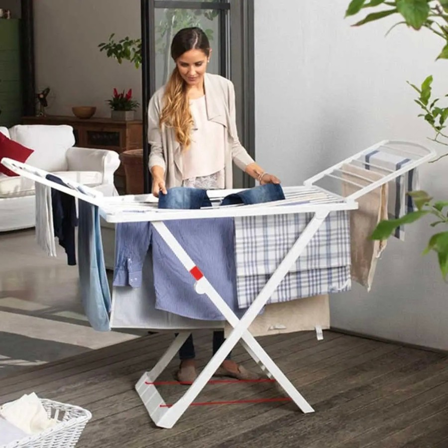 Plastic Forte Tendedero de Ropa con Alas, 20m Espacio Tendido X-Legs, 