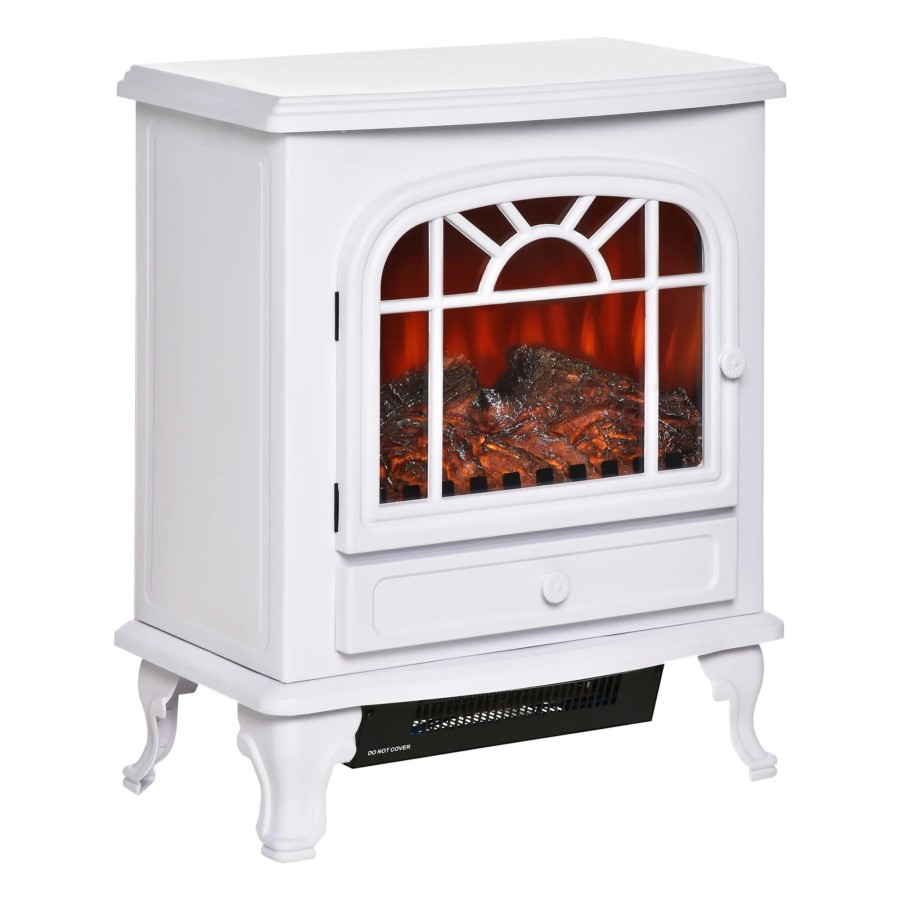 HOMCOM Chimenea Eléctrica Portátil 1000/2000W Llama LED Brillo Regulab