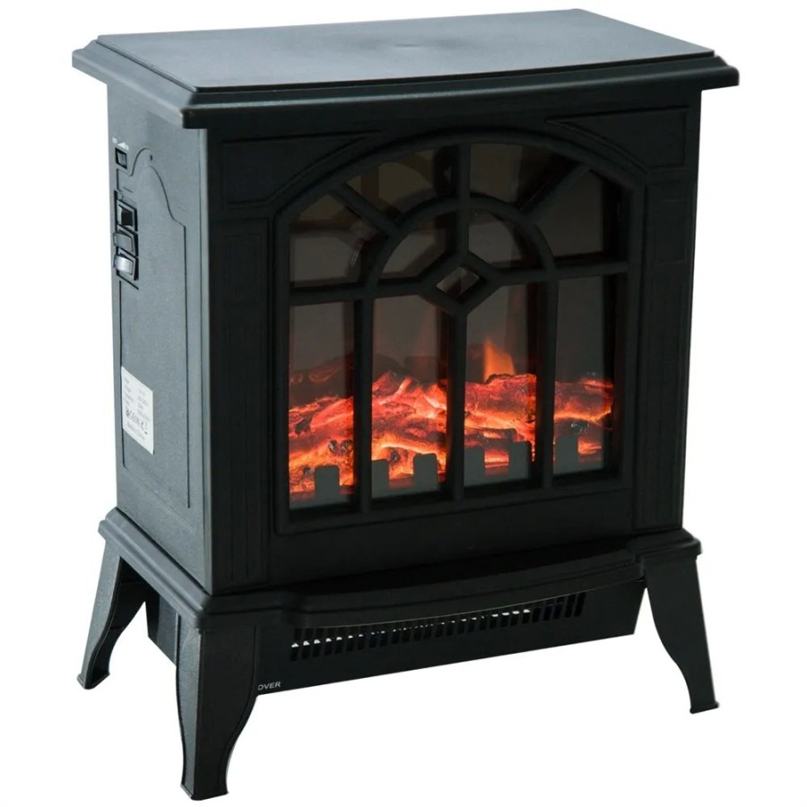 HOMCOM Chimenea Eléctrica de Pie Movible y Decorativo Calefactor Estuf HOMCOM Chimenea Eléctrica de Pie Movible y Decorativo Calefactor Estuf