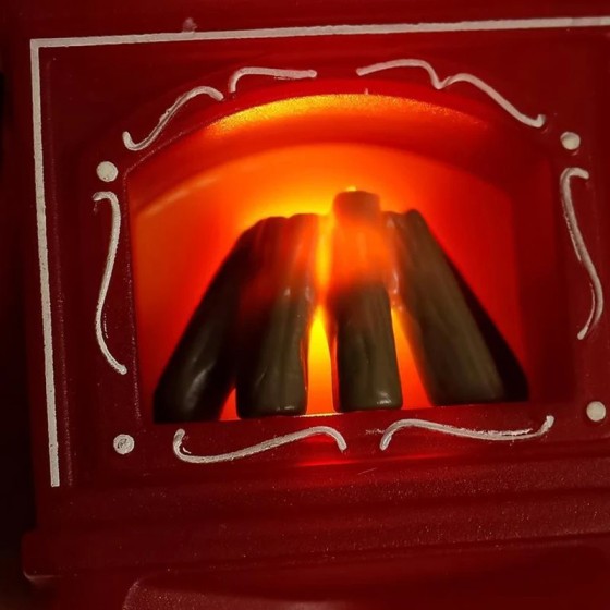 Mini modelo de chimenea LED brillante, juguetes de casa de muñecas, ad Mini modelo de chimenea LED brillante, juguetes de casa de muñecas, ad