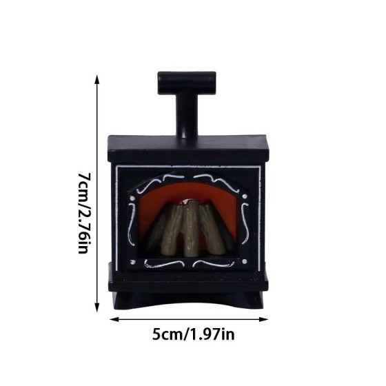 Mini modelo de chimenea LED brillante, juguetes de casa de muñecas, ad Mini modelo de chimenea LED brillante, juguetes de casa de muñecas, ad