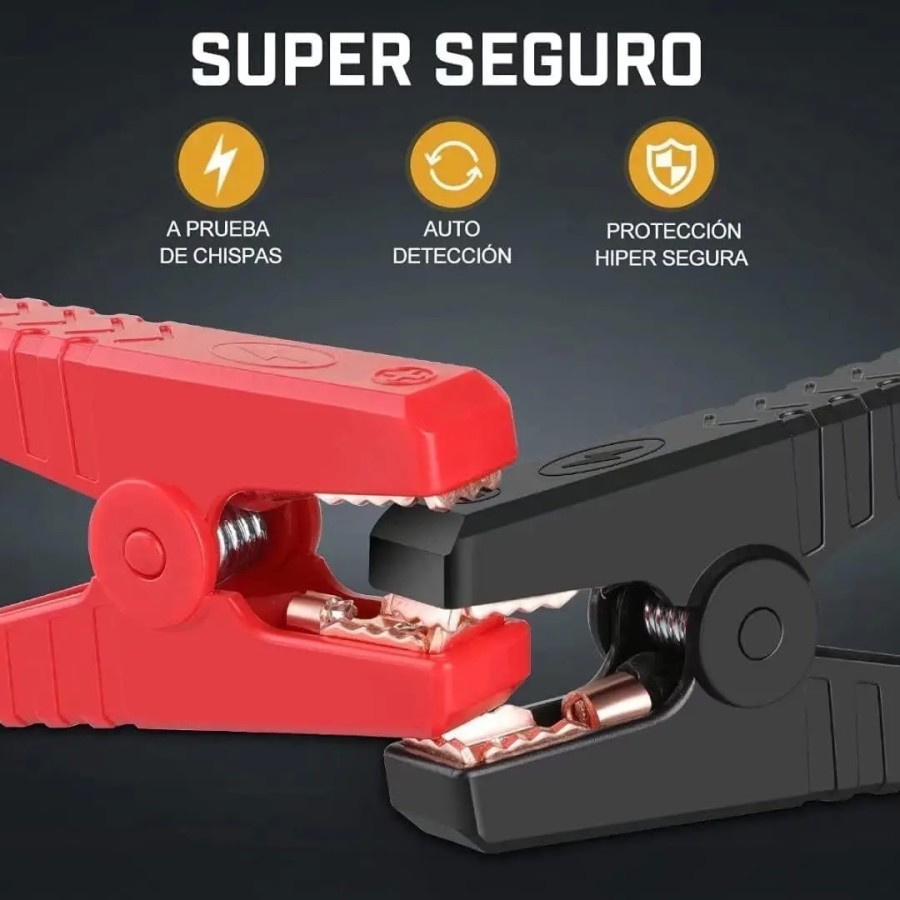 BRPOM Arrancador de Coches,3000A 26800mAh Arrancador de Baterias de Co