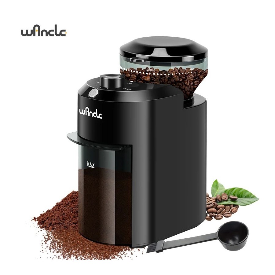 Molinillo de café eléctrico Wancle, molinillo de rebaba ajustable, mol