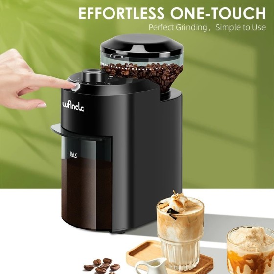 Molinillo de café eléctrico Wancle, molinillo de rebaba ajustable, mol