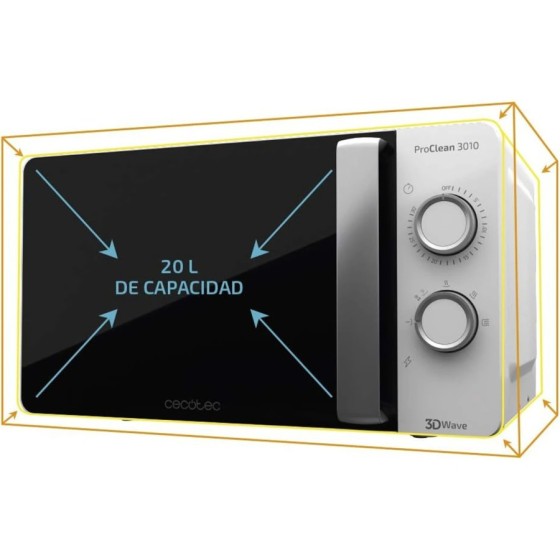 Cecotec proclean 3010 microondas 20l 700w - revestimiento ready2clean Cecotec proclean 3010 microondas 20l 700w - revestimiento ready2clean