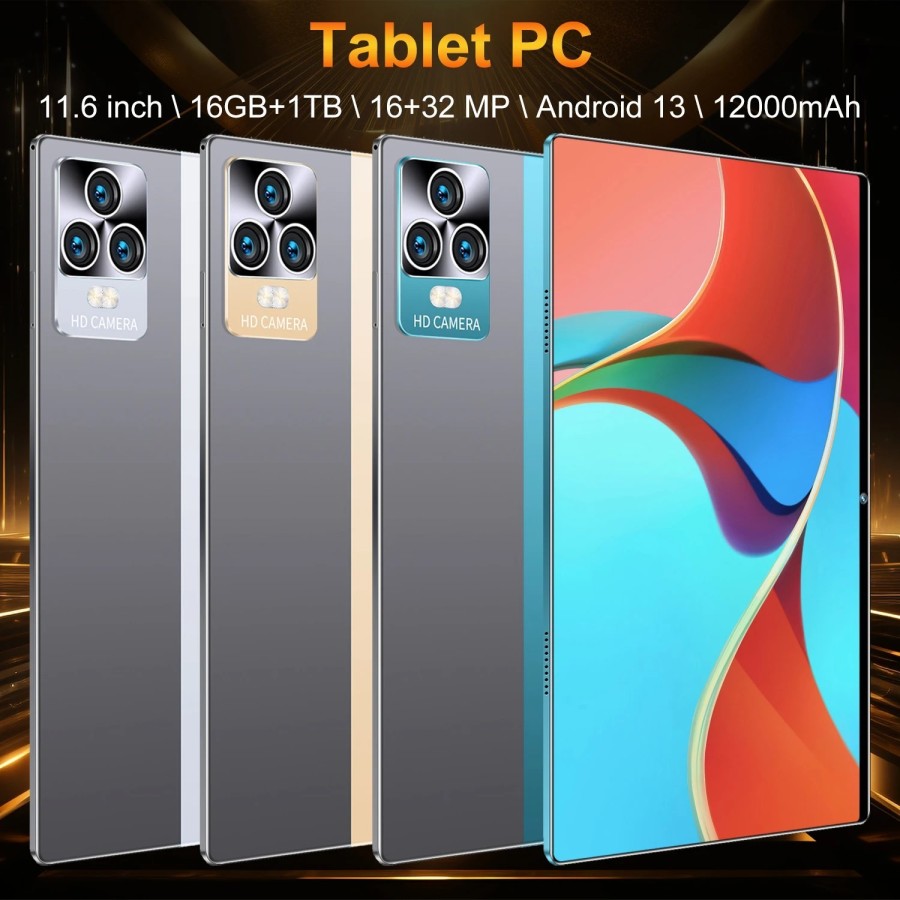 Tableta de 2024 pulgadas HD, 4K, Android 13, 16GB + 1T, 11,6 mAh, 5G, 