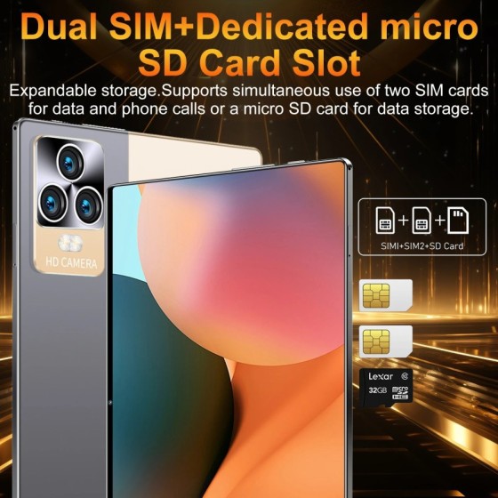 Tableta de 2024 pulgadas HD, 4K, Android 13, 16GB + 1T, 11,6 mAh, 5G, 