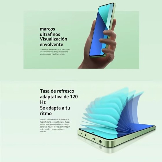 Xiaomi Redmi Note 13 4G 8GB RAM 256GB ROM Pantalla FHD+AMOLED de 120HZ