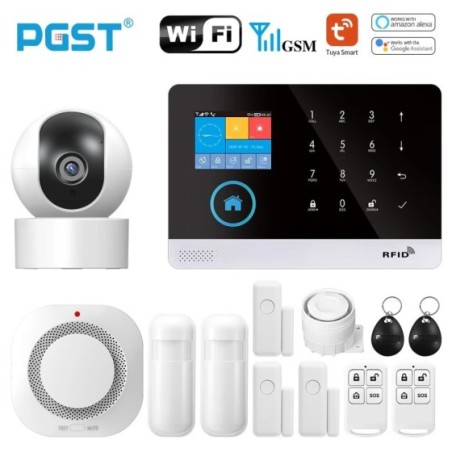 Tuya-sistema de alarma inteligente 2G para el hogar, dispositivo de seguridad antirrobo, 433MHz, WiFi, GSM, inalámbrico, Control