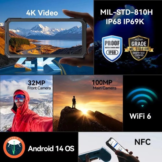CUBOT KINGKONG X Smartphone Rugged 5G, 32GB de RAM + 256 /512GB de ROM CUBOT KINGKONG X Smartphone Rugged 5G, 32GB de RAM + 256 /512GB de ROM