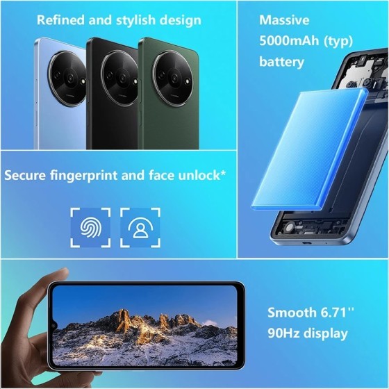 Xiaomi-Smartphone Redmi A3 versión Global, 4GB, 128GB, pantalla de 6,7 Xiaomi-Smartphone Redmi A3 versión Global, 4GB, 128GB, pantalla de 6,7