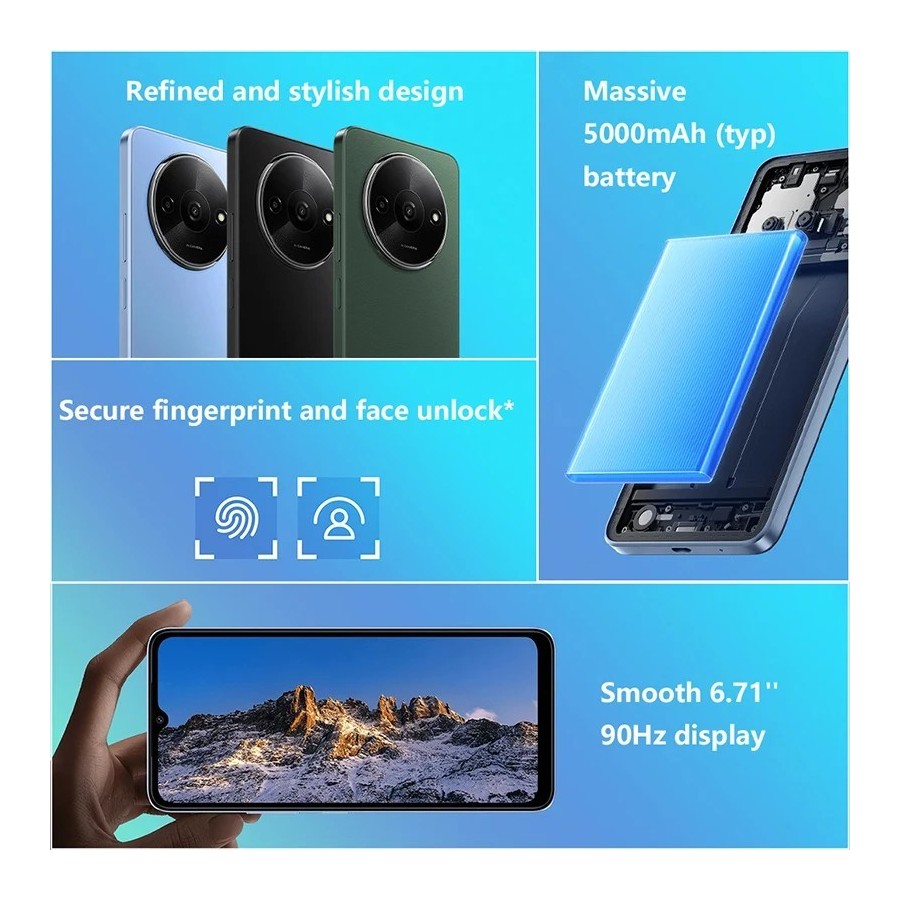 Xiaomi-Smartphone Redmi A3 versión Global, 4GB, 128GB, pantalla de 6,7