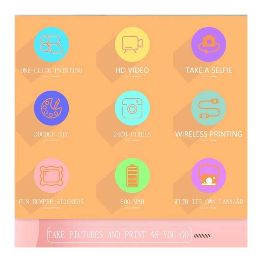 Cámara Digital para fotografía de niños, impresión instantánea, Mini impresora térmica, Video, juguetes educativos, regalo
