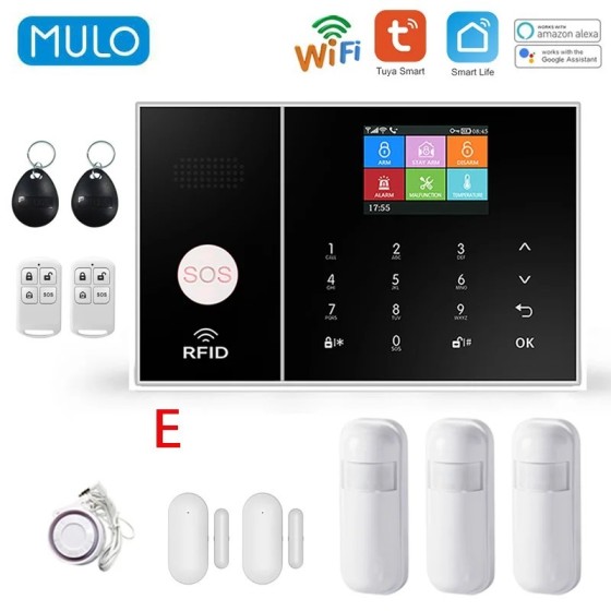 Mul-sistema de alarma Wifi GSM para casa y negocios, inalámbrico con S