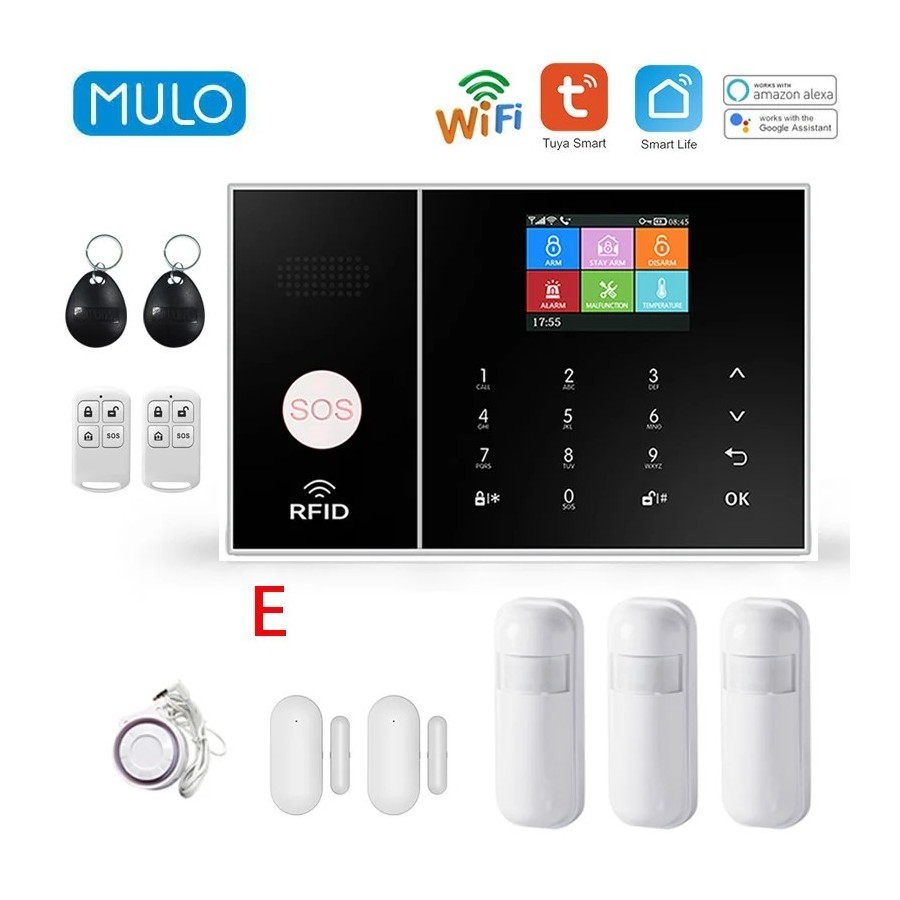 Mul-sistema de alarma Wifi GSM para casa y negocios, inalámbrico con S