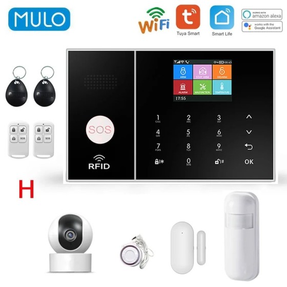 Mul-sistema de alarma Wifi GSM para casa y negocios, inalámbrico con S