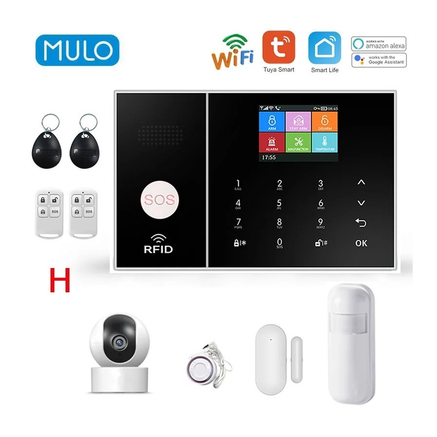 Mul-sistema de alarma Wifi GSM para casa y negocios, inalámbrico con S