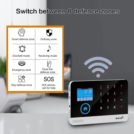 Sistema de alarma Wifi para el hogar, dispositivo de seguridad residen