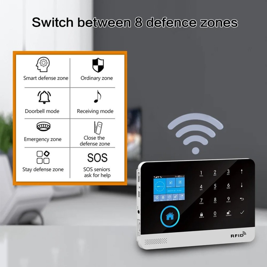 Sistema de alarma Wifi para el hogar, dispositivo de seguridad residen