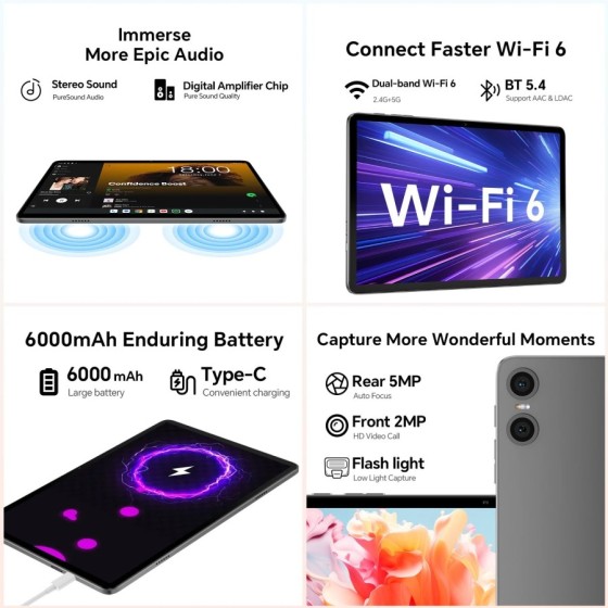 Tableta Teclast P30T Android 14, 10,1 pulgadas, Max 10GB RAM, 128GB RO Tableta Teclast P30T Android 14, 10,1 pulgadas, Max 10GB RAM, 128GB RO