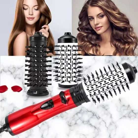 Cepillo de aire caliente de Diseño 3 en 1, alisador de pelo eléctrico