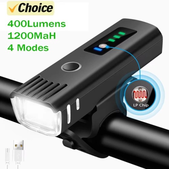 Luz brillante para bicicleta T6 LED frontal USB recargable MTB lámpara Luz brillante para bicicleta T6 LED frontal USB recargable MTB lámpara