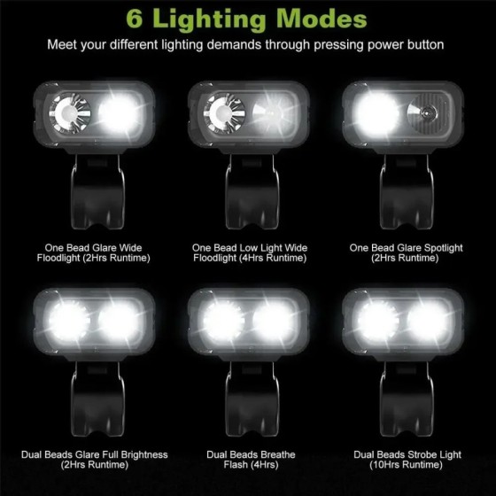 Luz brillante para bicicleta T6 LED frontal USB recargable MTB lámpara Luz brillante para bicicleta T6 LED frontal USB recargable MTB lámpara