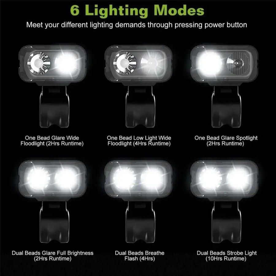 Luz brillante para bicicleta T6 LED frontal USB recargable MTB lámpara