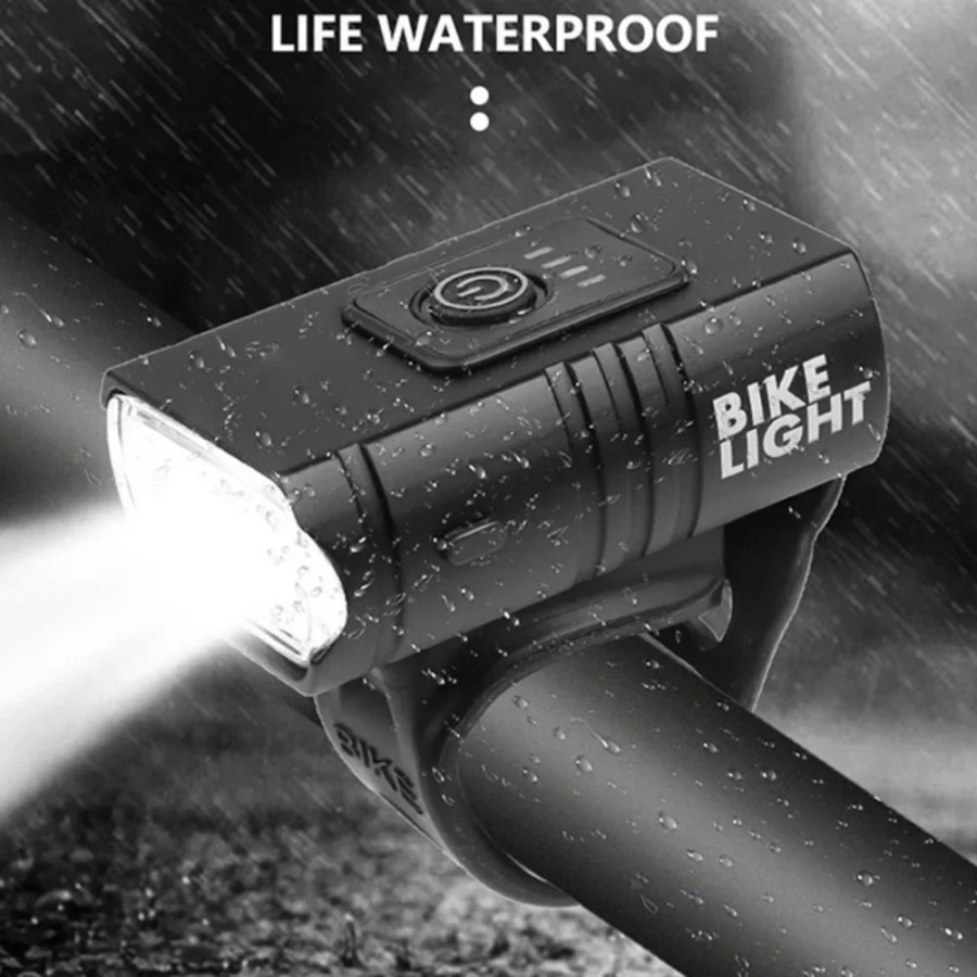 Luz brillante para bicicleta T6 LED frontal USB recargable MTB lámpara