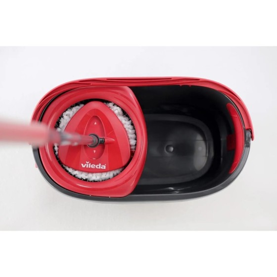 VILEDA Cubo Turbo Smart Set Cubo con pedal palo de 3 piezas y fregona VILEDA Cubo Turbo Smart Set Cubo con pedal palo de 3 piezas y fregona