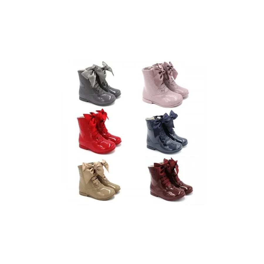 Botas de Charol Pascuala con Lazo Bubble Bobble 2116 para Niñas