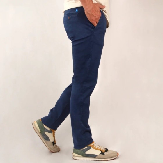 Pantalón Chino Hombre Algodón Elástico Colores Regular Fit S&C - Comod