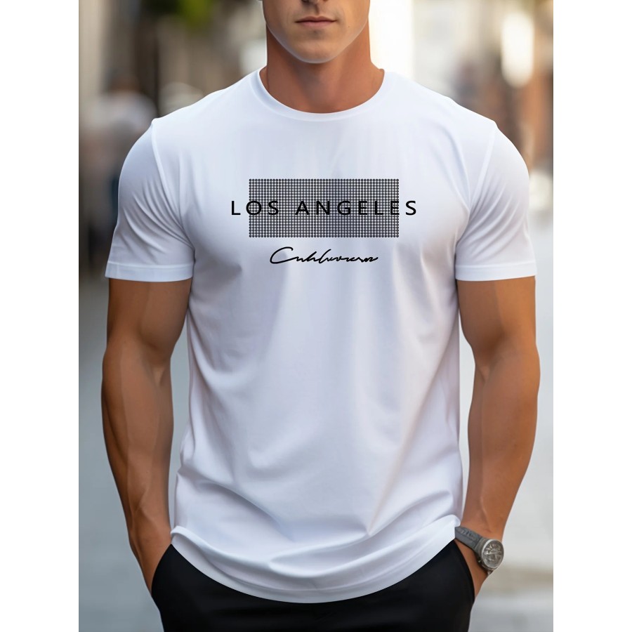 Camiseta holgada de manga corta para hombre, camisa deportiva informal